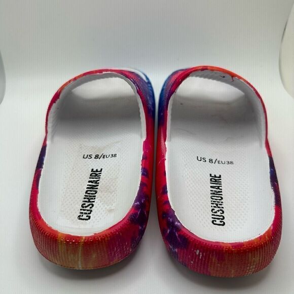 CUSHIONAIRE Women's Cloud Recovery Slide Sandals with +Comfort 8 TIE DYE - Picture 4 of 7